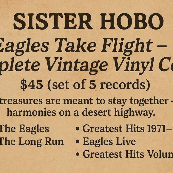 Bundle of 5 Classic Eagles Records w/ 2 bonus, secret Records - Picture 2 of 12